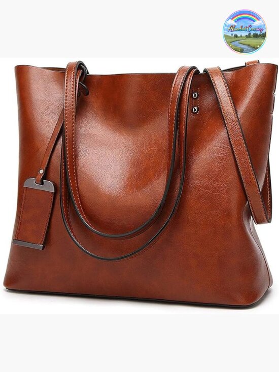 Handbags - Women Faux Leather Satchel Tote Bag Shoulder Crossbody Purse